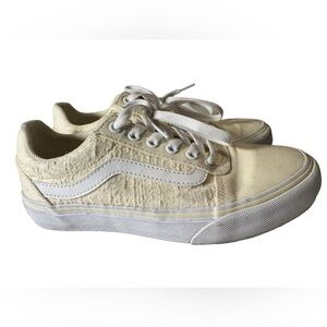 Retro Light Yellow Deluxe Comfort VANS Women’s 6 Skate Shoes NICE